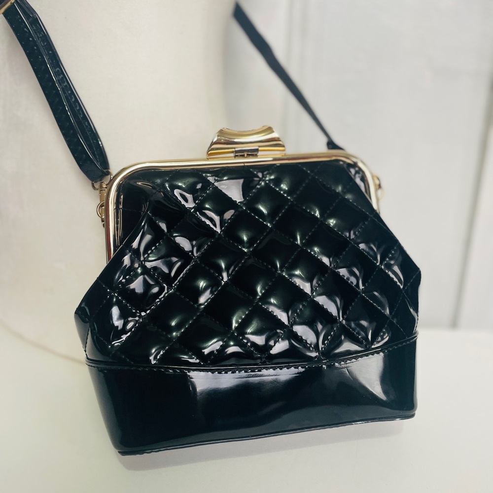 Retro Black Quilted Women's Bag